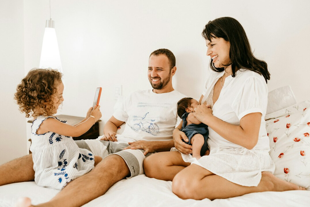 parents playing with kids