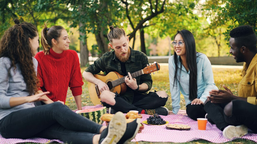 community event with diverse people