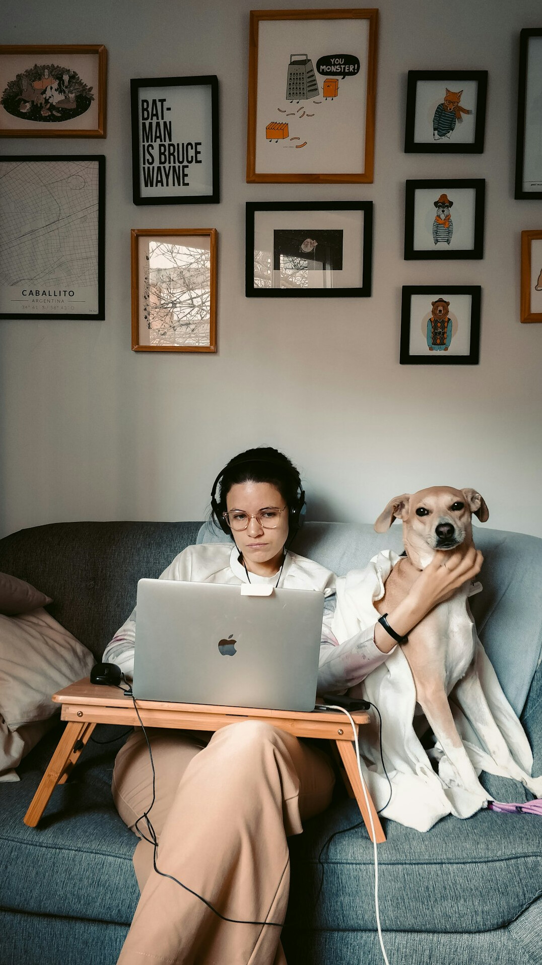 person working from home
